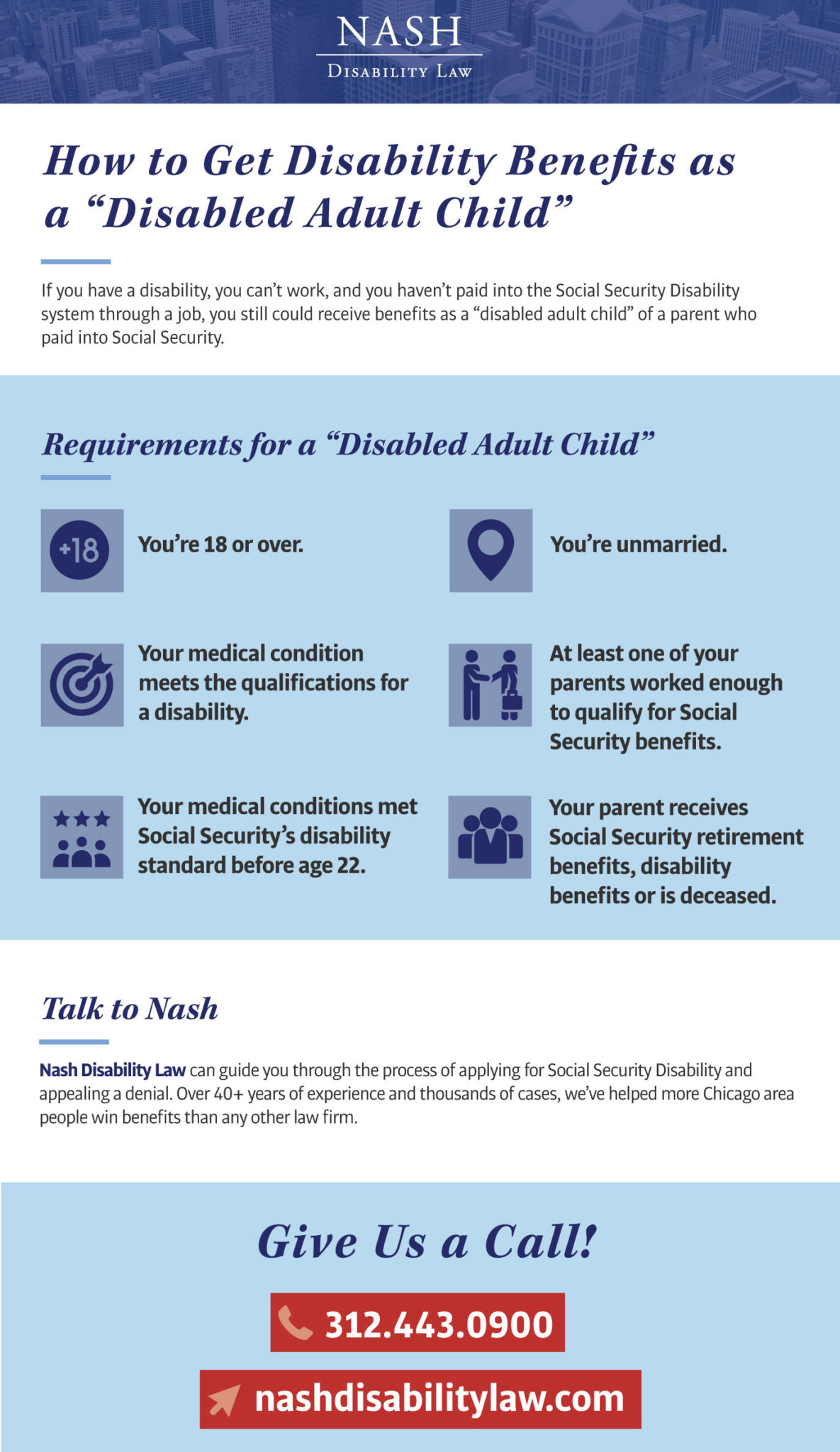 Benefits as a “Disabled Adult Child” Infographic