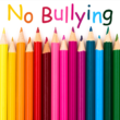 Colored pencils with "no bullying" above them.