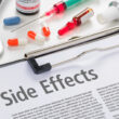A piece of paper that reads "side effects".